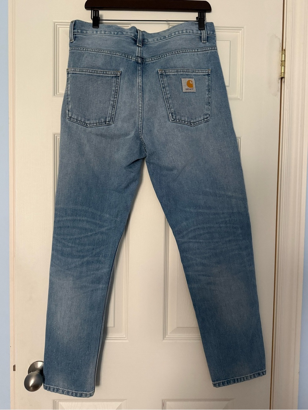 Carhartt WIP Light Blue Men's Straight-Leg Jeans